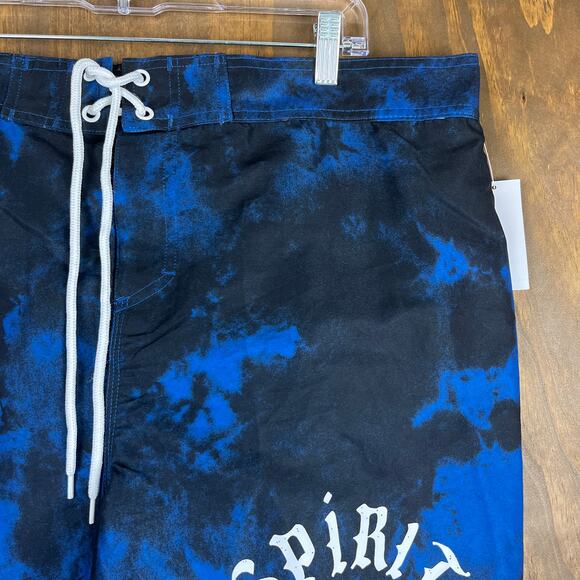 Modelo Mens Shorts Blue Elastic Board Especial Espiritu Luchador Swim Surf XL - Picture 3 of 16